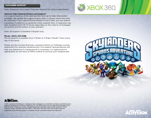 Handleiding Microsoft Xbox 360 Skylanders - Spyros Adventure