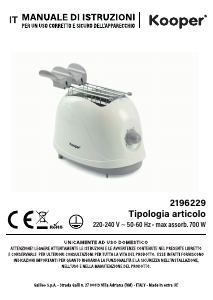 Manuale Kooper 2196229 Tostapane