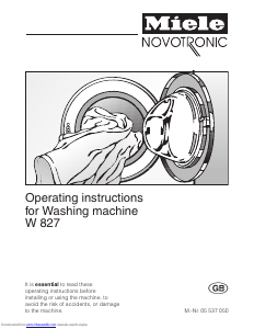 Handleiding Miele W 827 Wasmachine