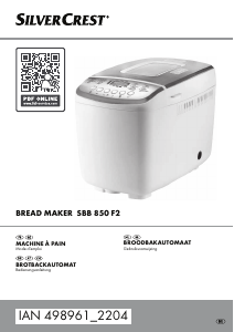 Mode d’emploi SilverCrest IAN 498961 Machine à pain