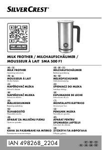 Návod SilverCrest IAN 498268 Napeňovač mlieka
