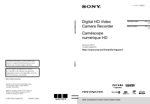 Mode d’emploi Sony HDR-CX760V Caméscope