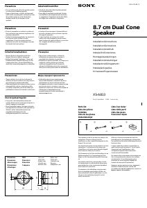 Manuale Sony XS-A813 Altoparlante per auto