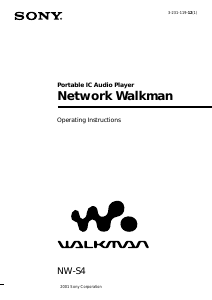 Handleiding Sony NW-S4 Walkman Mp3 speler