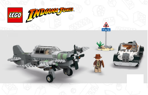 Manual Lego set 77012 Indiana Jones Fighter plane chase