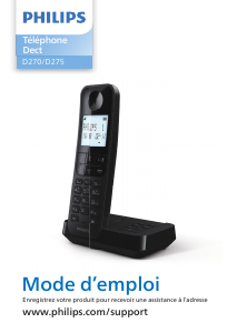 Mode d’emploi Philips D2751W Téléphone sans fil