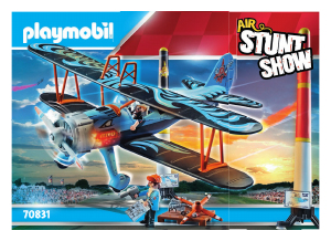 Handleiding Playmobil set 70831 Stunt Show Dubbeldekker 