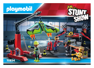 Bedienungsanleitung Playmobil set 70834 Stunt Show Servicestation mit Kran