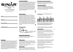Bedienungsanleitung Sinar XB-18-22 Armbanduhr