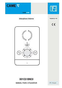 Mode d’emploi Came 001CS1BNC0 Interphone