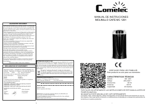 Manual Comelec MC1261 Coffee Grinder