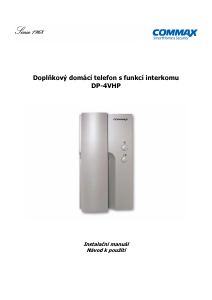 Manuál Commax DP-4VHP Interkomový systém