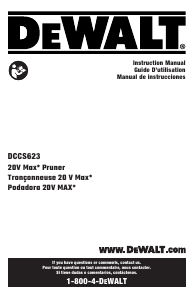 Manual DeWalt DCCS623B Chainsaw