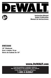 Manual DeWalt DWCS600 Chainsaw