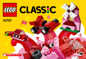 Brugsanvisning Lego set 10707 Classic Rødt kreativitetssæt