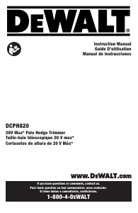 Manual de uso DeWalt DCPH820B Tijeras cortasetos
