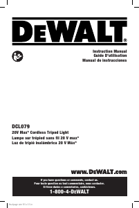Manual DeWalt DCL079R1 Lamp
