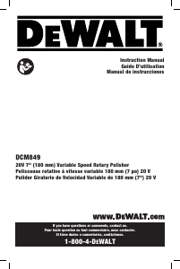 Handleiding DeWalt DCM849B Polijstmachine