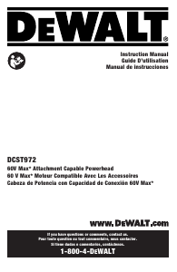 Mode d’emploi DeWalt DCST972X1 Moteur multifonctions