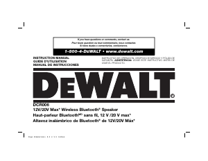 Handleiding DeWalt DCR006 Luidspreker