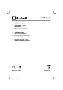 Mode d’emploi Einhell TE-CD 18 Li E-Solo Perceuse visseuse