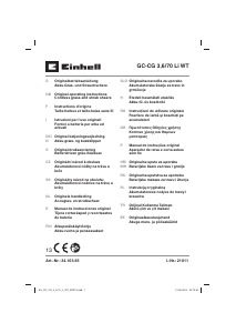 Brugsanvisning Einhell GC-CG 3.6/70 Li WT Græstrimmer