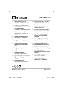 Manual Einhell GE-CG 18/100 Li-Solo Grass Trimmer