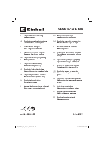 Manual de uso Einhell GE-GS 18/150 Li-Solo Sierra de sable