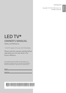 Handleiding LG 65UP751C0ZF LED televisie