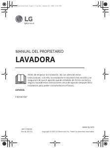 Manual de uso LG F4DV5010SMW Lavadora