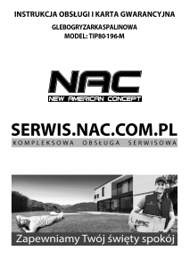 Instrukcja NAC TIP80-196-M Kultywator