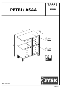 Manual JYSK Asaa Display Cabinet