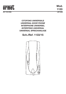 Handleiding Urmet 1133/15 Intercomsysteem