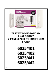 Instrukcja Urmet 6025/442 Domofon