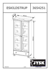 Manual JYSK Eskildstrup Display Cabinet