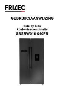 Mode d’emploi Frilec SBSRW016-040FB Réfrigérateur combiné