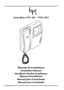 Mode d’emploi BPT YVL 301 Interphone