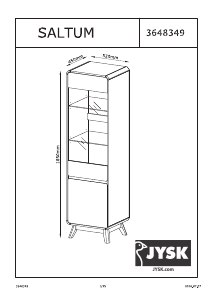 Instrukcja JYSK Saltum (52x185x45) Witryna