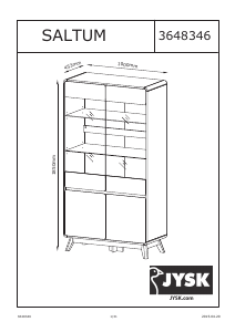 Посібник JYSK Saltum (100x185x45) Шафа-вітрина