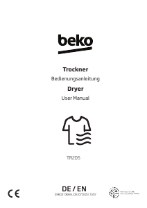 Handleiding BEKO TR205 Wasdroger