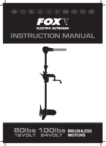 Manual FOX 80lbs / 12 Volt Outboard Motor