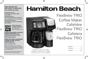 Mode d’emploi Hamilton Beach 49915 Cafetière