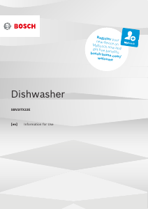 Manual Bosch SBV2ITX22EB Dishwasher