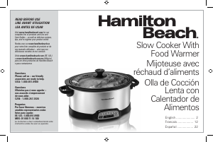 Mode d’emploi Hamilton Beach 33576 Mijoteuse