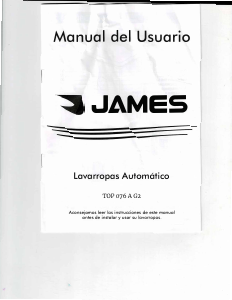 Manual de uso James TOP 076 A G2 Lavadora