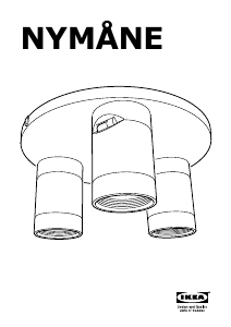 Manual de uso IKEA NYMANE (3 spots) Lámpara