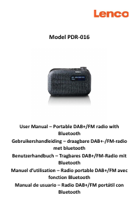 Manual de uso Lenco PDR-016BK Radio