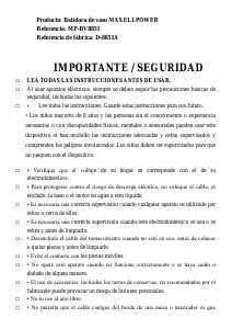 Manual de uso Maxell Power MP-BV8851 Batidora