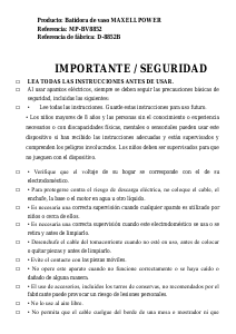 Manual de uso Maxell Power MP-BV8852 Batidora