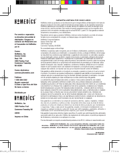 Manual Homedics BPA-260 Blood Pressure Monitor